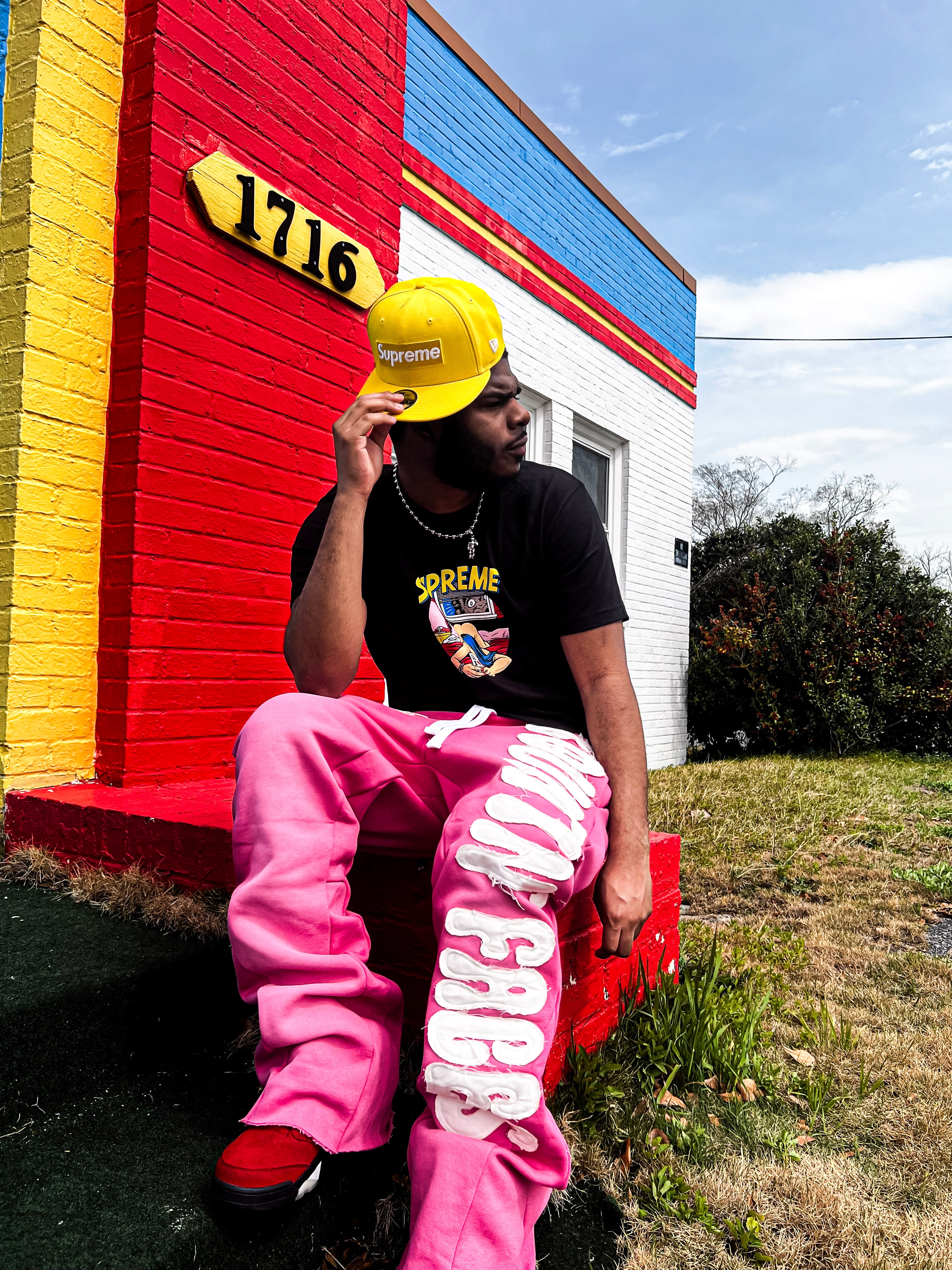 KTP Baggy Flare Sweats "Pink"