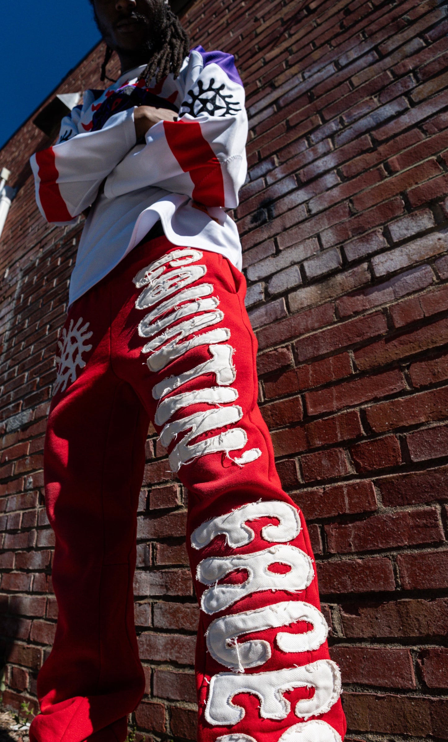 KTP Baggy Flare Sweats "Red"