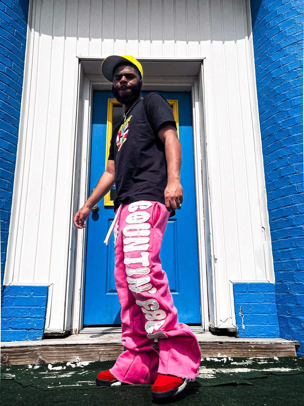 KTP Baggy Flare Sweats "Pink"