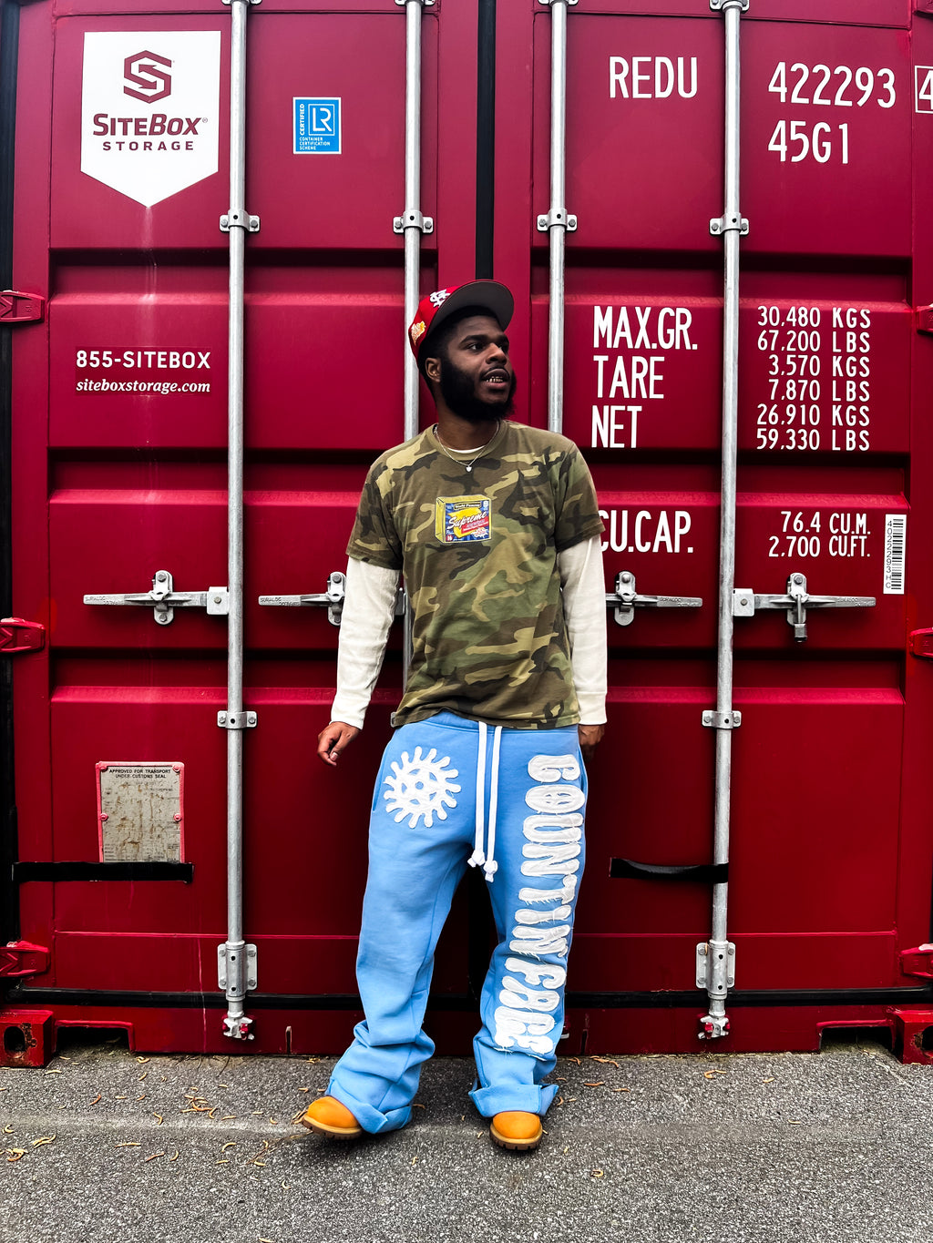 KTP Baggy Flare Sweats "Blue"