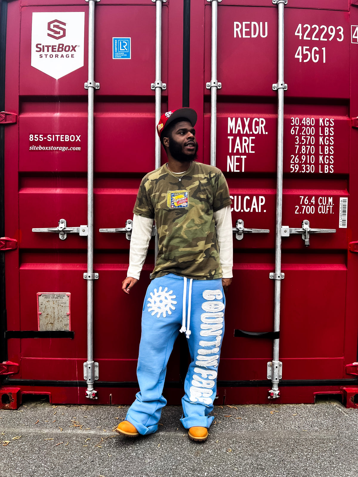KTP Baggy Flare Sweats "Blue"