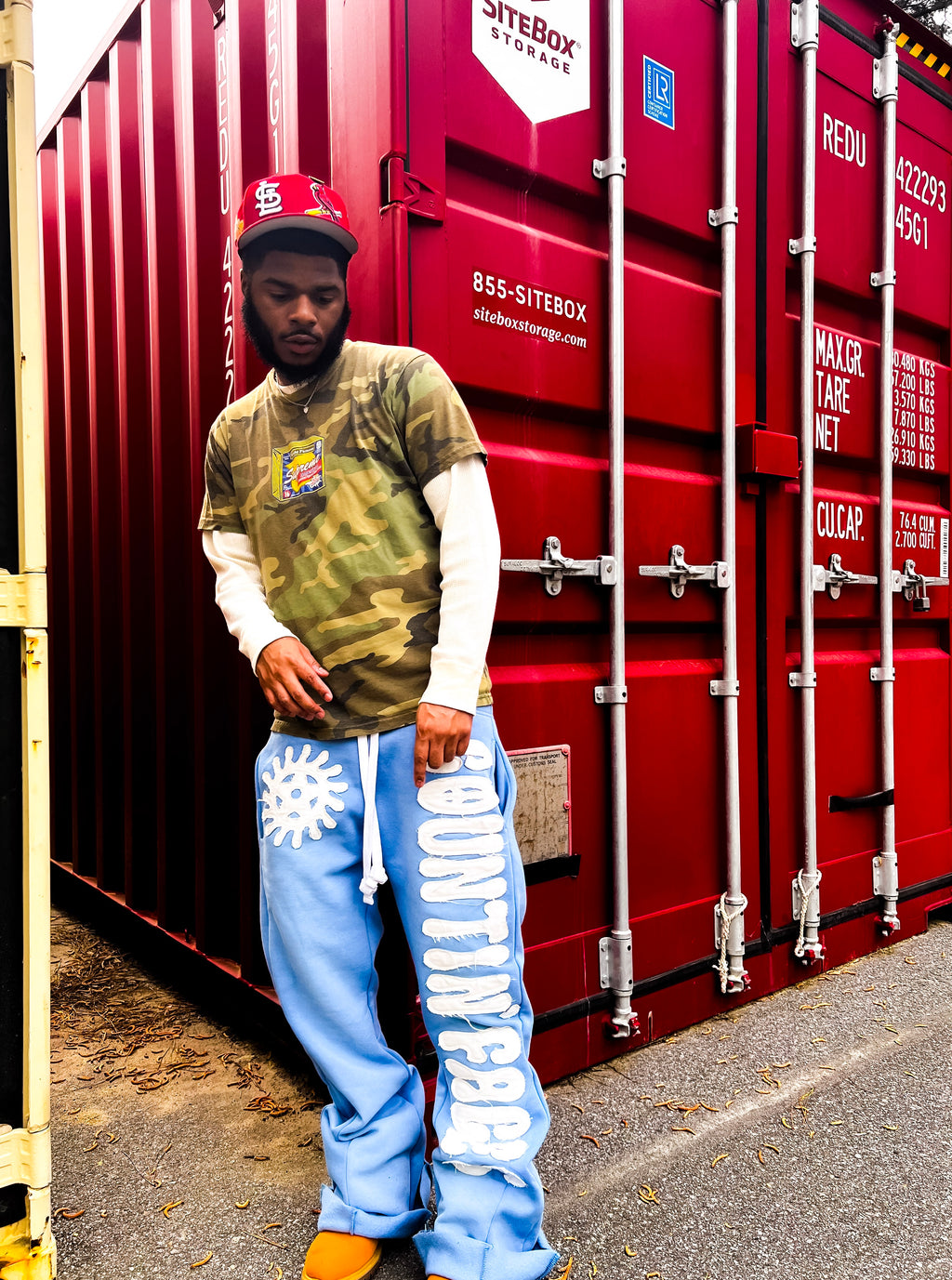KTP Baggy Flare Sweats "Blue"