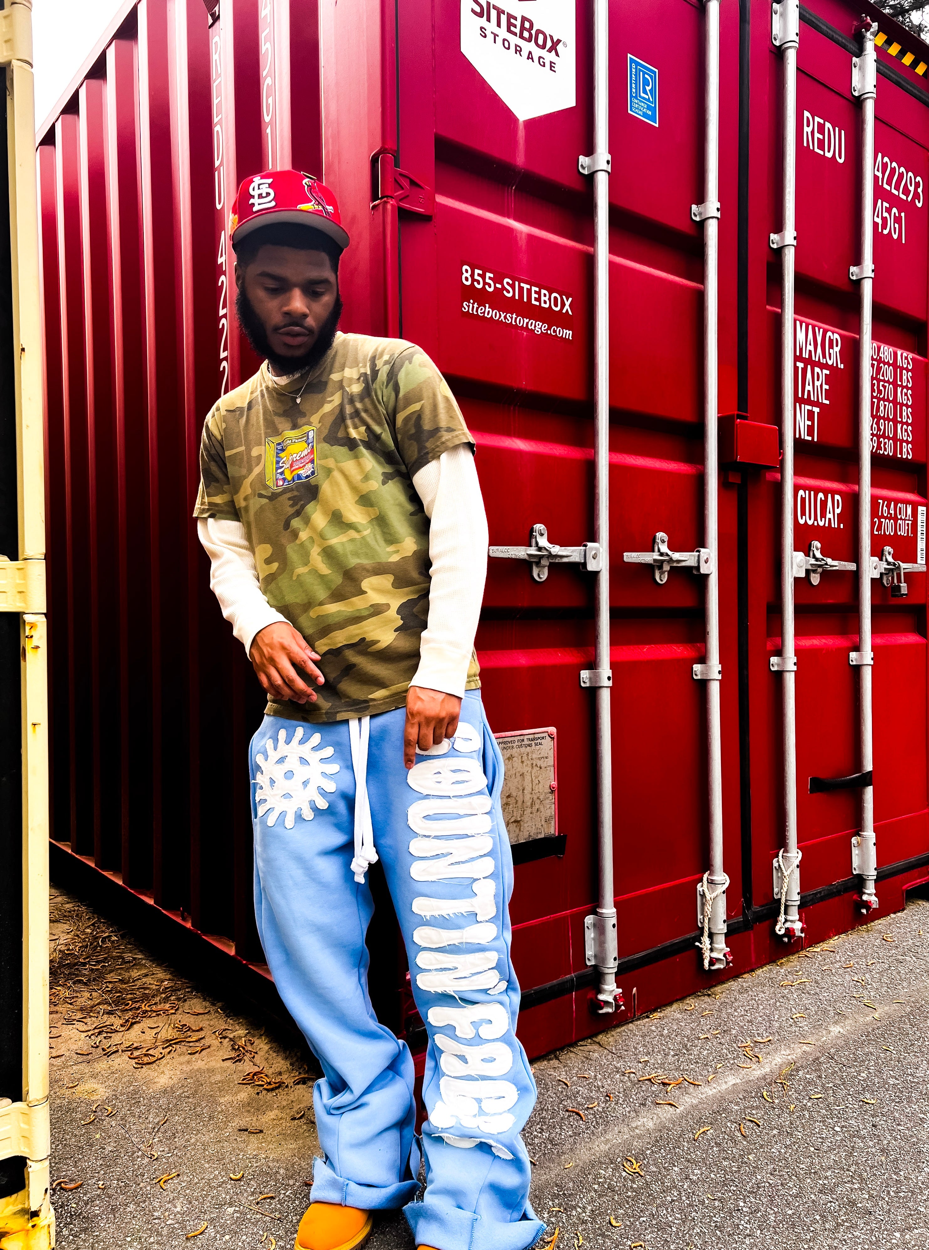 KTP Baggy Flare Sweats "Blue"
