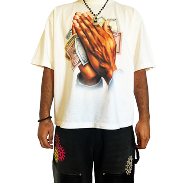 "Abundance" Tee In White