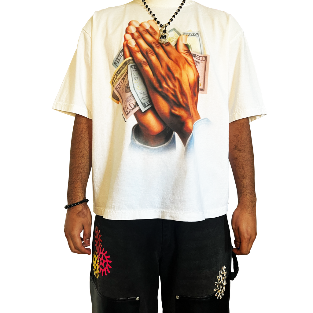 "Abundance" Tee In White