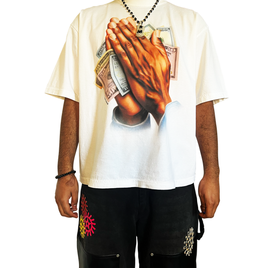 "Abundance" Tee In White