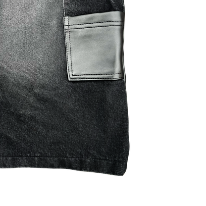 "Chrome Faces" Double Knee Jorts