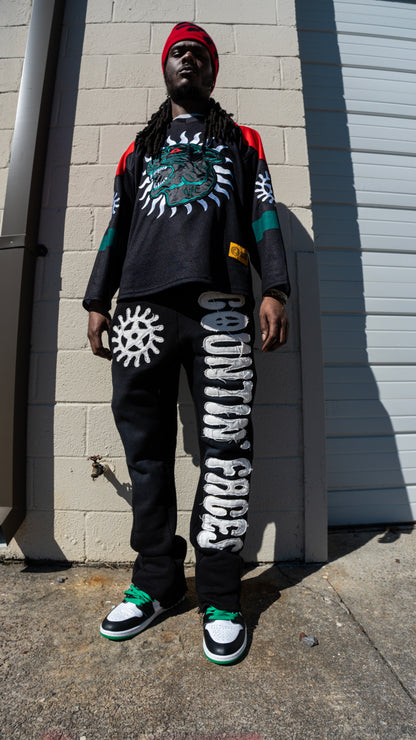 KTP Baggy Flare Sweats "Black"