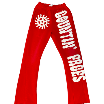 KTP Baggy Flare Sweats "Red"